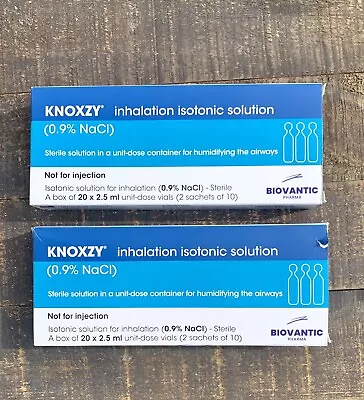 Knoxzy Inhalation Isotonic Solution 0.9% Sodium Chloride NaCl 2boxes X 20x2.5ml • $24