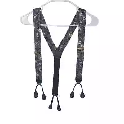 Disney Vintage Balencine The Tie Works Suspenders Multi Paisley Mickey Mouse • $29