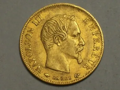 GOLD 1859-A France 10 Francs   KM#784.3   AU         SN2792 • $365