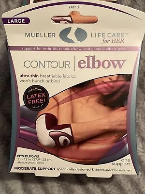 Mueller Women's Contour Elbow Brace Latex Free Plum 74113 Size Large NEW SEALED • $7.50