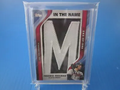 $103.50 • Buy 2021 Topps Series 1 Freddie Freeman  In The Name  Relic Patch 1/1 Letter  M 