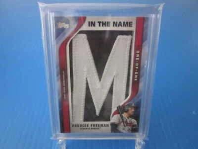 $103.50 • Buy 2021 Topps Series 1 Freddie Freeman  In The Name  Relic Patch 1/1 Letter  M 
