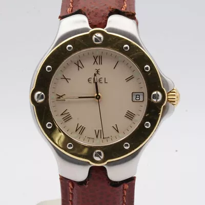 $579.13 • Buy Ebel Sportwave Men's Watch Steel Quartz With Leather Band Steel Bezel 6187631 2