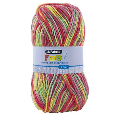 Patons FAB DK Double Knit Wool 100g - Knitting Yarn - All Colours • £4.49