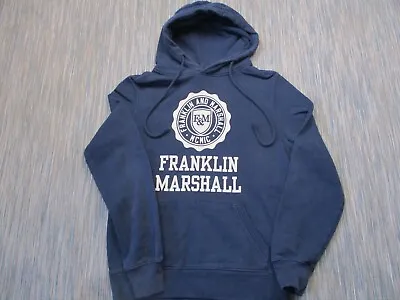 £14.99 • Buy Franklin Marshall  Hoodie Pullover Adult Mens XS Spellout Logo Drawstring Blue