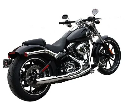 $1181.40 • Buy Chrome Thunderheader 2 Into 1 Exhaust Pipe Header System 12-17 Harley Softail