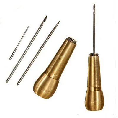 Canvas Leather Tent Sewing Awl Hand Stitcher Leather Craft Needle Kit Tool Fix • £4.75