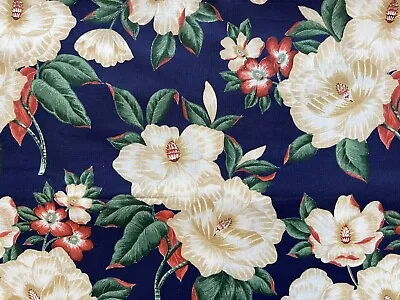 Vintage Quilt Cotton Fabric Magnolia Wamsutta Floral By 1/2 Yard • $9.99