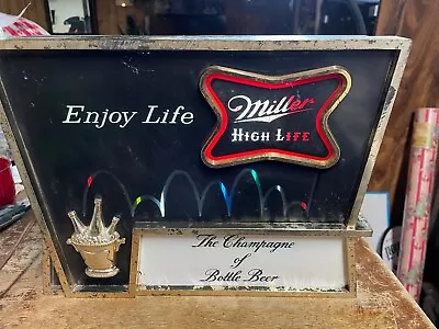 Vintage Miller High Life Bouncing Ball Motion Lighted Sign Clock Working!! • $51