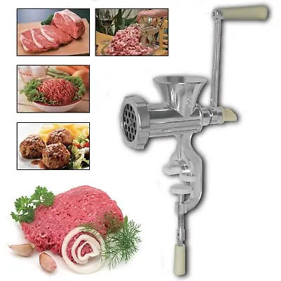 Heavy Duty Hand Operated Manual Kitchen Meat Mincer Beef Sausage Grinder Clamp • £12.99