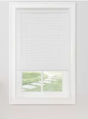 Cordless Window Blinds Mini Blinds 1   White Vinyl Blind • $29.95