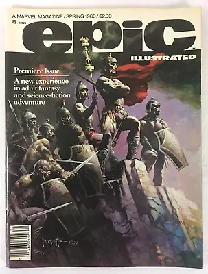 Epic Illustrated #1 Marvel Comics 1980 Frank Frazetta Cover Art VF 8.0 Vibrant • $15
