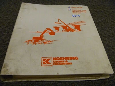 $499 • Buy Koehring 6614 Hydraulic Excavator Parts Catalog Owner Operator Manual
