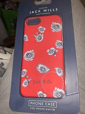 Brand New Jack Wills Floral IPhone 6/6S/7/8 Case Red Phone Cover Mobile • £4.50