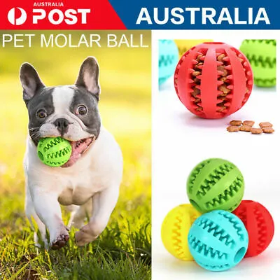 $9.09 • Buy Puppy Toys Dog Toy Food Treat Interactive Puzzle Ball For Tooth Teething Pet AU