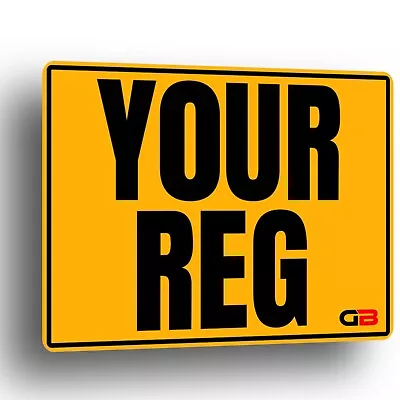 £5.99 • Buy Car Number Plate Metal Signs Name Reg Garage Wall Plaque Man Cave Boys Room Bike