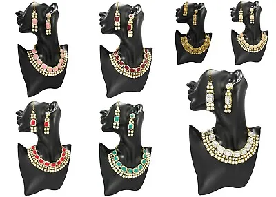 $22.94 • Buy  Kundan Choker Necklace Set Gold Plated Bollywood Bridal Indian Fashion Jewelry