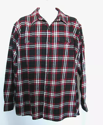 RedHead Mens Flannel Shirt XL Red Black Plaid Lumberjack Check Outdoors Camp • $13.59