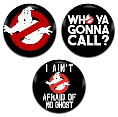 3x Ghostbusters Movie Comedy Horror Film 80's 25mm / 1 Inch D Pin Button Badges • £2.29