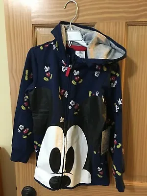 NWT Disney Store Mickey Mouse Sweatshirt Hoodie Jacket 5/67/89/10 Boy • $26.99