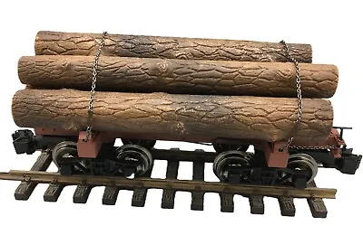 BACHMANN - G SCALE - Skeleton Log Car With Logs - Painted Unlettered - 98490 • £64.99