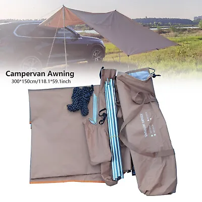 Khaki/Green Universal Awning Sun Canopy Sunshade For Motorhome Van Campervan Suv • £36.89