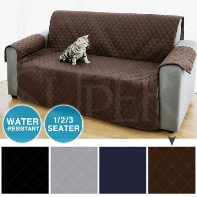 $13.35 • Buy Sofa Cover Quilted Couch Covers Lounge Protector Slipcovers 1/2/3/4 Seater Pet
