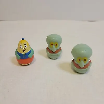 Lot 3 Spongebob Weeble Wobble Mini Figures - Rare Find • $10.99