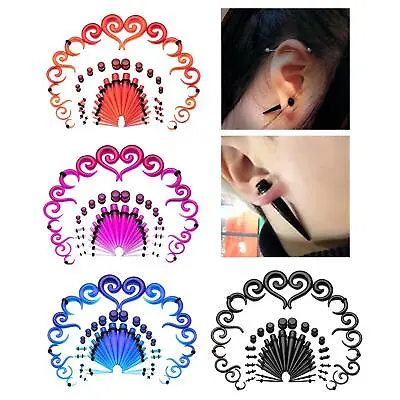 Ear Stretching Kit Ear Stretchers Body Jewelry Piercing Tunnels 14G-00G • £8.46