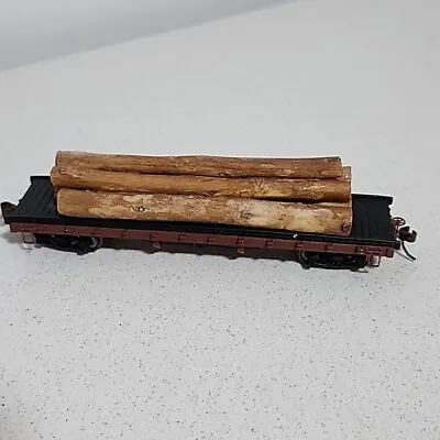 BACHMANN 40' LOG CAR WITH LOGS HO SCALE Vintage Model Railway Train • $46.74