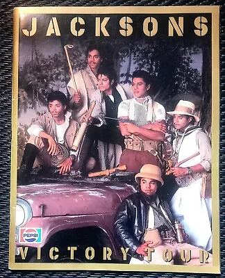 JACKSONS 1984 VICTORY TOUR CONCERT PROGRAM BOOK / VG But For  Loose Center Page  • $8