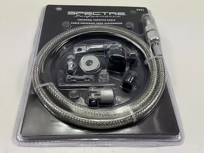 Spectre 2431 Performance Universal Chrome Stainless Steel Throttle Cable Kit 36  • $29.95