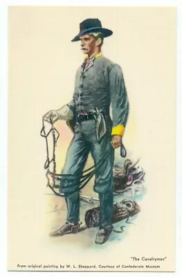 The Cavalryman W.L. Painting Confederate Museum Richmond Virginia Postcard • $0.99