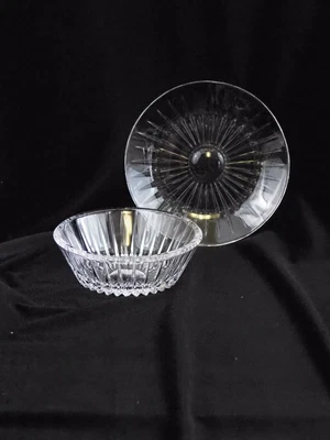 $30 • Buy VSL/Val St. Lambert BALMORAL 2 Pcs. Crystal Dessert/Berry Bowl & 6” Plate/c