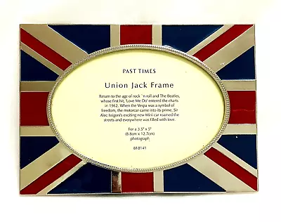 Union Jack Thin Metal Picture Frame 'Past Times' Free Standing Easel Back W Box • £21.90