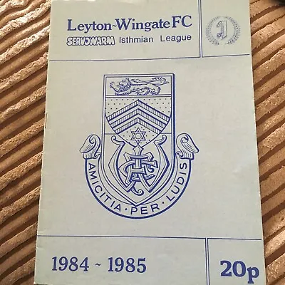 Leyton Wingate V Walthamstow Avenue 1984/85 HC 2R • £2.49