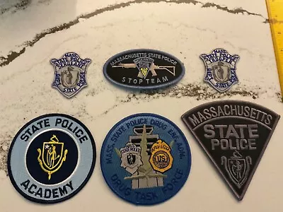 Massachusetts State  police Collectors Patch Set All 6 New Patches full Size • $23.95