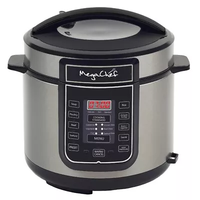 MegaChef 6Quart Electric Pressure Cooker With 14 Pre-Set Multi-Function Features • $59.99