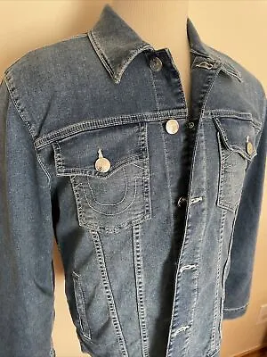 TRUE RELIGION New Men’s Denim Trucker  Jacket Size L • $59.96