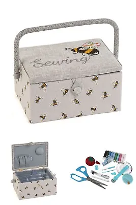 Hobby Gift Pre-Filled Sewing Craft Hobby Storage Bee Box With Sewing Kit Med • £29.99