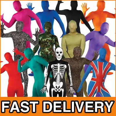 Bodysuit Skinz Fancy Dress Skin Lycra Body Suit Mens Adult Halloween Costume • £15.99