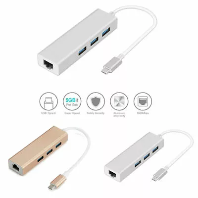 USB Type C To RJ45 Ethernet Lan Fast Network Adapter For Notebook Mobile Phone • $17.60