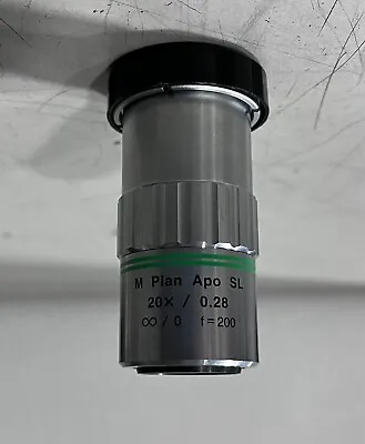 Mitutoyo M Plan Apo SL 20x/ 0.28 ∞/0 F=200 Objective Lens • $995