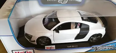 £29.99 • Buy Audi R8 GT White Maisto Diecast  1:18 Scale Model Car. 
