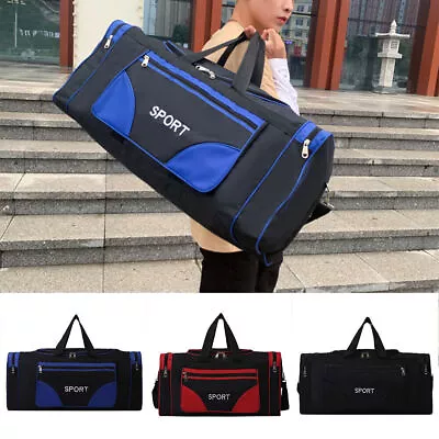 Men's Lady's Travel Large Sports Gym Bag Duffle Holdall Work Cabin Luggage Case/ • £15.23