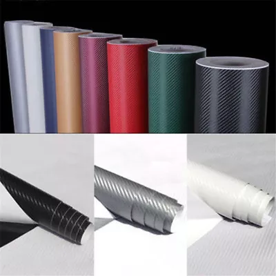 3D Carbon Fiber Vinyl Car Truck Wrap Sheet Film Sticker Decal Roll 13 Colors • $24.43