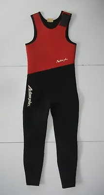 ACTION PLUS Red/Black Thick Neoprene SLEEVELESS FARMER JOHN WETSUIT Warm Adult M • $33.49