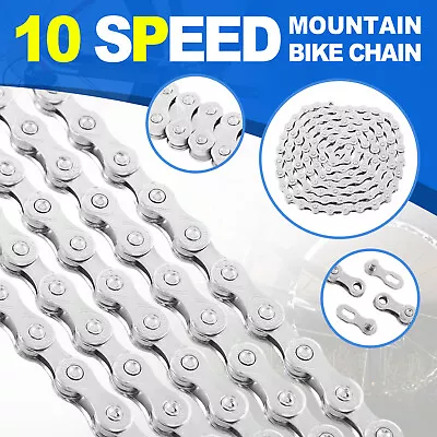 10 Speed Bike 116 Links Chain Road Mountain Racing Bicycle Chain Carbon Steel • $9.99