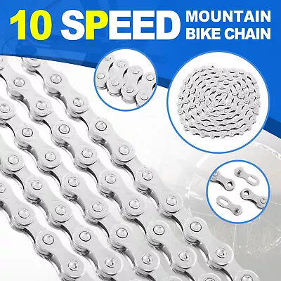 Bike Chain 10 Speed For MTB / Road Bicycle Chain 116L Mountain Bike Chain • $9.31