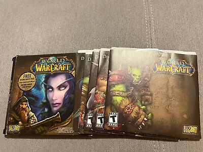 ¥ World Of Warcraft Game 5-Disc Set PC Win 2000/XP / Macintosh 2004 • $11.40